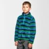Kids' Stripe Print Half-zip Fleece