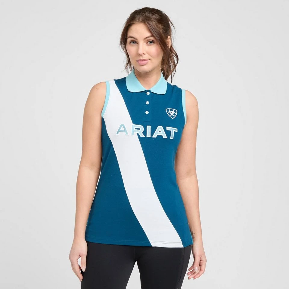 Ariat Women's Taryn Sleeveless Polo Shirt 1 Ariat Women's Taryn Sleeveless Polo Shirt