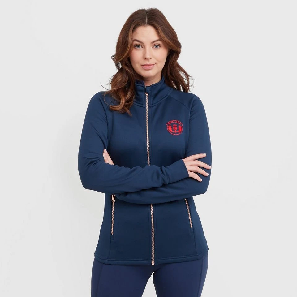Women’s Zip Fleece In Dark Blue 1 Women’s Zip Fleece In Dark Blue