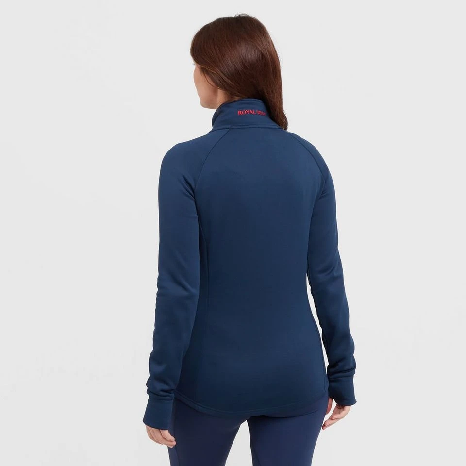 Women’s Zip Fleece In Dark Blue 2 Women’s Zip Fleece In Dark Blue - Image 2