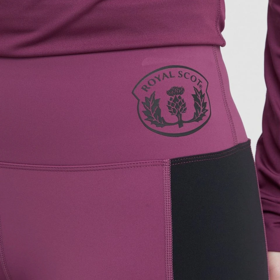 Women's Full Seat Riding Tights In Wine 6 Women's Full Seat Riding Tights In Wine - Image 6