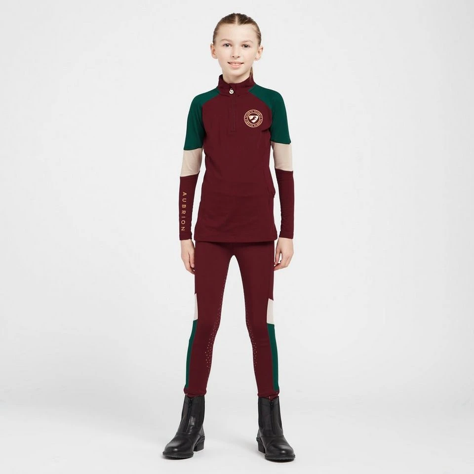 Kids' Newbury Long Sleeved Base Layer Wine 3 Kids' Newbury Long Sleeved Base Layer Wine - Image 3