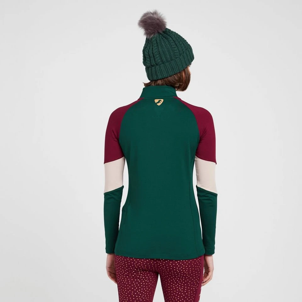 Womens Newbury Long Sleeved Base Layer Dark Green 2 Womens Newbury Long Sleeved Base Layer Dark Green - Image 2